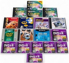 Mixed Blank Media Lot Sealed VTG DVD+R DVD-RAM CD-RW Memorex Sony Verbatim HP picture
