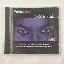 Vintage 3dfx Voodoo 3 2000  Drivers Software CD Disc & Manual Only Version 1.01 picture