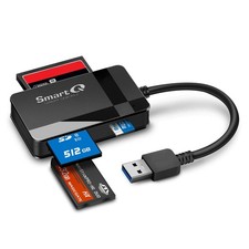 SmartQ C368 USB 3.0 Card Reader - Plug & Play, Compatible with Regular, Black picture