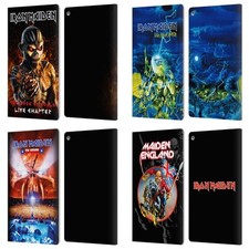 OFFICIAL IRON MAIDEN TOURS LEATHER BOOK WALLET CASE COVER FOR AMAZON FIRE picture