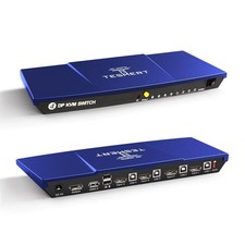 4K@144Hz DisplayPort KVM Switch, 4 Computers 1 Monitor, DP 1.4 with IR Remote picture