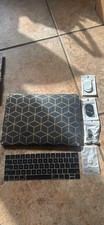 Geometric Black Gold Rigid Plastic Shell Case & Keyboard Cover for 13 in MacBook picture