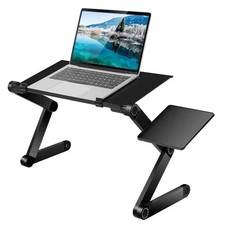 Adjustable Foldable Laptop Stand Desk Bed Tray Aluminum Table With Mouse Pad picture