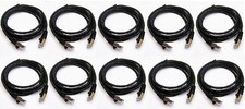 10 x 10Ft CAT6 SSTP Double Shield Gigabit Ethernet RJ45 Patch CAT.6 Cable Black picture