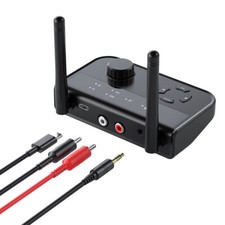 BT 5.3 Receiver Transmitter Wireless 3.5mm AUX NFC to 2 RCA Audio Adapter✐ picture