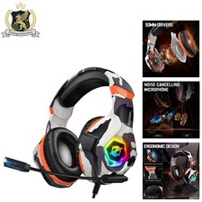 Professional 7.1 Surround Sound Gaming Headset with Noise Isolation & RGB Lights picture