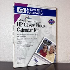 Hewlett Packard Glossy Photo Calendar Kit HP PhotoSmart Printer Spiral Binding picture