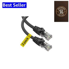 High-Performance 6 Ft Cat 6 Ethernet Cable 2 Pack - Gold-Plated RJ45 Connectors picture