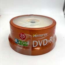 Memorex 25-Pack 4.7GB 8X DVD-R Discs For Recording & Data Storage | Brand New picture