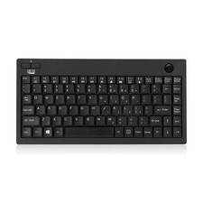 Adesso Wireless Mini Trackball Keyboard - Black - 2.4 GHz RF WKB-3100UB picture