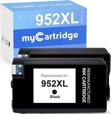 Reman 952XL Black Ink Cartridges 2-Pack Replacement for OfficeJet 7740 8710. picture