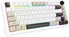 E-YOOSO 75% Wireless Mechanical Gaming Keyboard, Creamy Sound, White Gray T48-05 picture