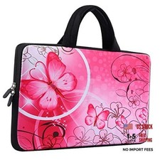 14 15 15.4 15.6 inch Laptop Handle bag Computer Protect Case Pink Butterfly picture