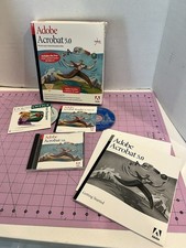 Adobe Acrobat 5.0 + Reader for PalmOS BIG BOX Windows XP 2000 RARE Complete picture