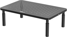 Adjustable Height Metal Computer Monitor Stand Riser Desk Laptop Shelf picture