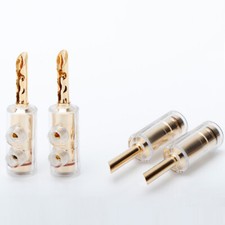 4PCS HIFI Banana Connector Audio Banana Plug Locking Screw for 5mm Speaker Cable picture