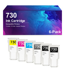 730 Photo Ink Cartridge 6 Pack for 730 Ink Cartridge Use for T1600 T1700 picture