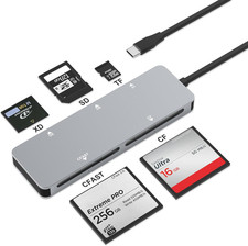 Cfast 2.0 Card Reader, USB C Cfast Card Reader 3.0 5Gbps Cfast/Cf/Sd/Tf/Xd - 5 i picture