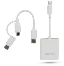 Vivitar Mobile SD and MicroSD Universal Card Reader White MOV4016 NIB picture