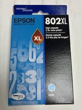 Genuine Epson 802XL Cyan Ink printer Cartridge | High Capacity (Exp 1/26) T802XL picture