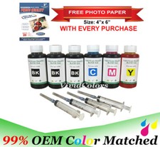 VC 6X100ml Ink Cartridges (non-OEM) 702 702XL for  WF-3720/3730/3733 picture