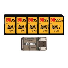 Kodak 32GB Class 10 UHS-I U1 SDHC Memory Card (5-Pack) with USB Card Reader picture