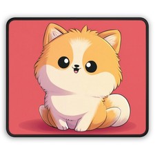Cute Fluffy Pomeranian Mouse Pad | Kawaii Dog Gaming Pad picture