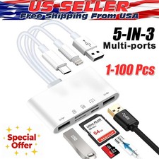 5 in 1 Memory Card Reader USB 3.0 OTG Adapter SD Card Reader For iPhone/iPad LOT picture