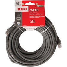 RCA 50 Ft. CAT-6 Gray Network Cable TPH633R RCA TPH633R 044476071959 picture