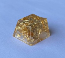 Gold Key Cap Artisan KeyCap Gold Glossy OEM Profile Cherry MX Hand Made  picture