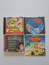 Kids Educational PC Games Lot x4 | Reader Rabbit, Spelling Accelerator 1/2 Grade picture