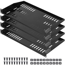 Heavy-Duty 1U Server Rack Shelf Set, 19