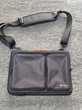 tomtoc Tablet Shoulder Bag Mens 15 Inch Water-Resistant Padded Case Pockets picture