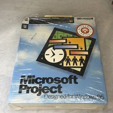 Rare Vintage Microsoft Project Designed for Windows 95 New / Open Box picture