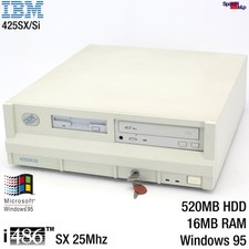 IBM 425SX/Si INTEL 486 SX 25MHZ TYPE 6381 COMPUTER PC RS-232 PARALLEL WINDOWS 95 picture