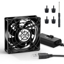 USB Mini Fan 80mm 3 Speed PC Computer Case Cooling picture