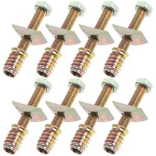 8Sets Bed Frame Threaded Pin Bolt Nut Kit for Furniture Bed Cribs picture