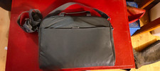 Gray Padded Nylon Laptop/Briefcase Shoulder Bag, Alligator Pattern, 3 pockets. picture