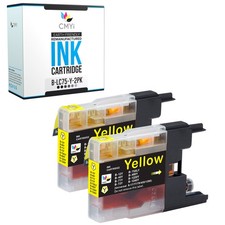 2PK Compatible CMYi LC75Y Ink Cartridges fits Brother MFC-J6710DW J6910DW J825DW picture