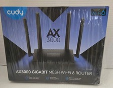 Cudy AX3000 Wi-Fi 6 Router Dual-Band 3000 Mbps 4 LAN Ports Black.  picture