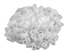 200pcs White Nylon RType Cable Clips Fastener for 3/8 Inch 9.5mm Dia Wire Tub... picture