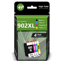 4x 902 XL High Yield Ink Cartridge for HP Officejet Pro 6960 6968 6970 6975 6978 picture