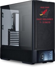 Gabinete de computadora ATX digital 207 con pantalla LCD integrada, paneles de picture