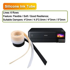 3meters 6Rows 4*2mm Soft Ink Tube For DTF UV Inkjet Printer Ink CISS System picture