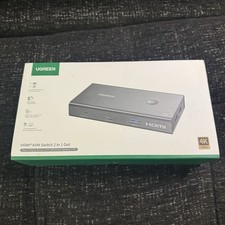 UGREEN HDMI KVM Switch 2 In 1 Out 4K 60Hz 4 USB 3.0 Ports Dual PC Sharing Hub picture