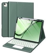 Harvopu for iPad Air 13 Inch & Pro 12.9 Case with Keyboard - Pine Green picture
