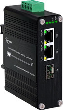 Mini Industrial 2 Ports Gigabit Fiber Media Converter Supporting Din-Rail Instal picture