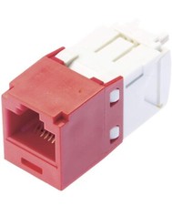 Brand New Panduit Category Cat 6 Jacks RJ45  CJ688TGRD BOX OF 50 Color RED Cat6 picture