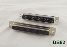 10x D-SUB 62 Pin DB62 Female Jack Solder Type Straight Adapter Connector 3 Rows picture