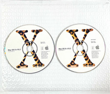 Apple Mac OS X v10.2 Jaguar Operating System 2-CD Install Discs Set English picture